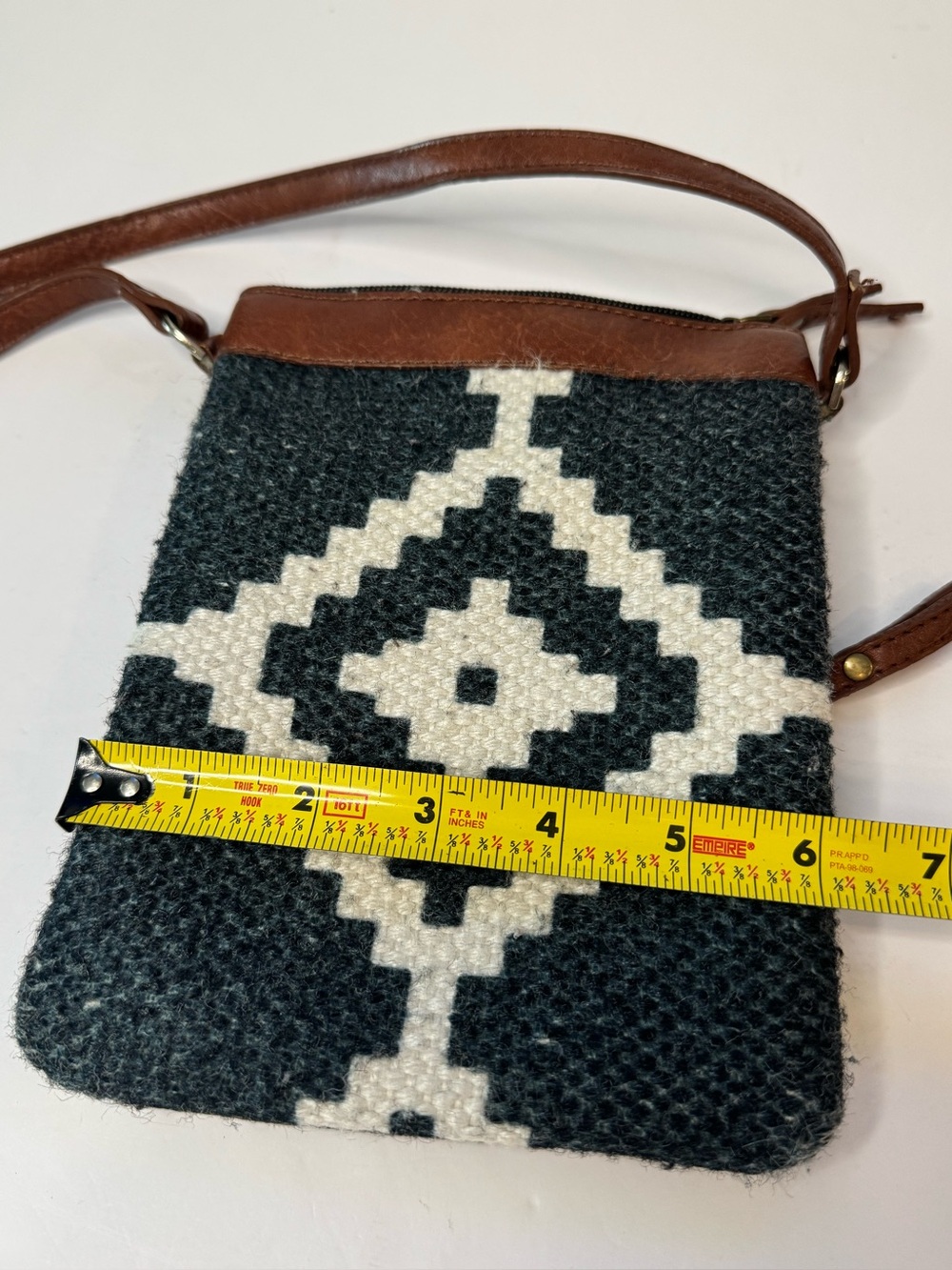Mona B Canvas & Woven Aztec Small Crossbody Purse, Boho Western Chic - Picture 11 of 11